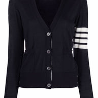 Thom Browne Wool Cardigan Blue