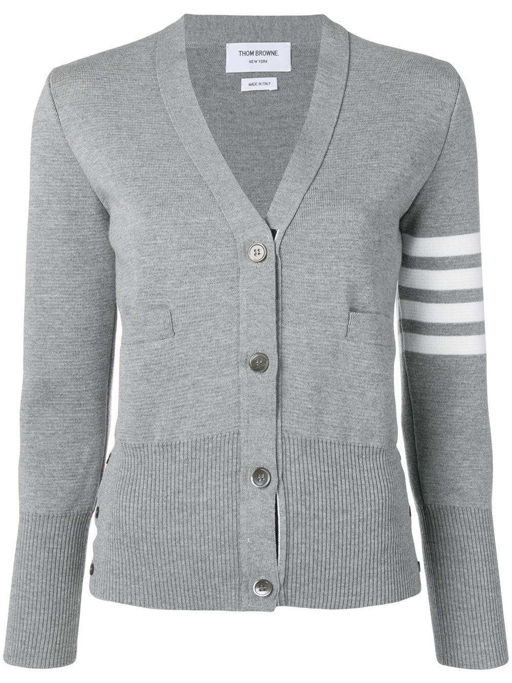 Thom Browne Wool Cardigan Light Grey