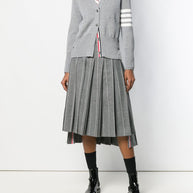 Thom Browne Wool Cardigan Light Grey