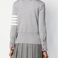 Thom Browne Wool Cardigan Light Grey