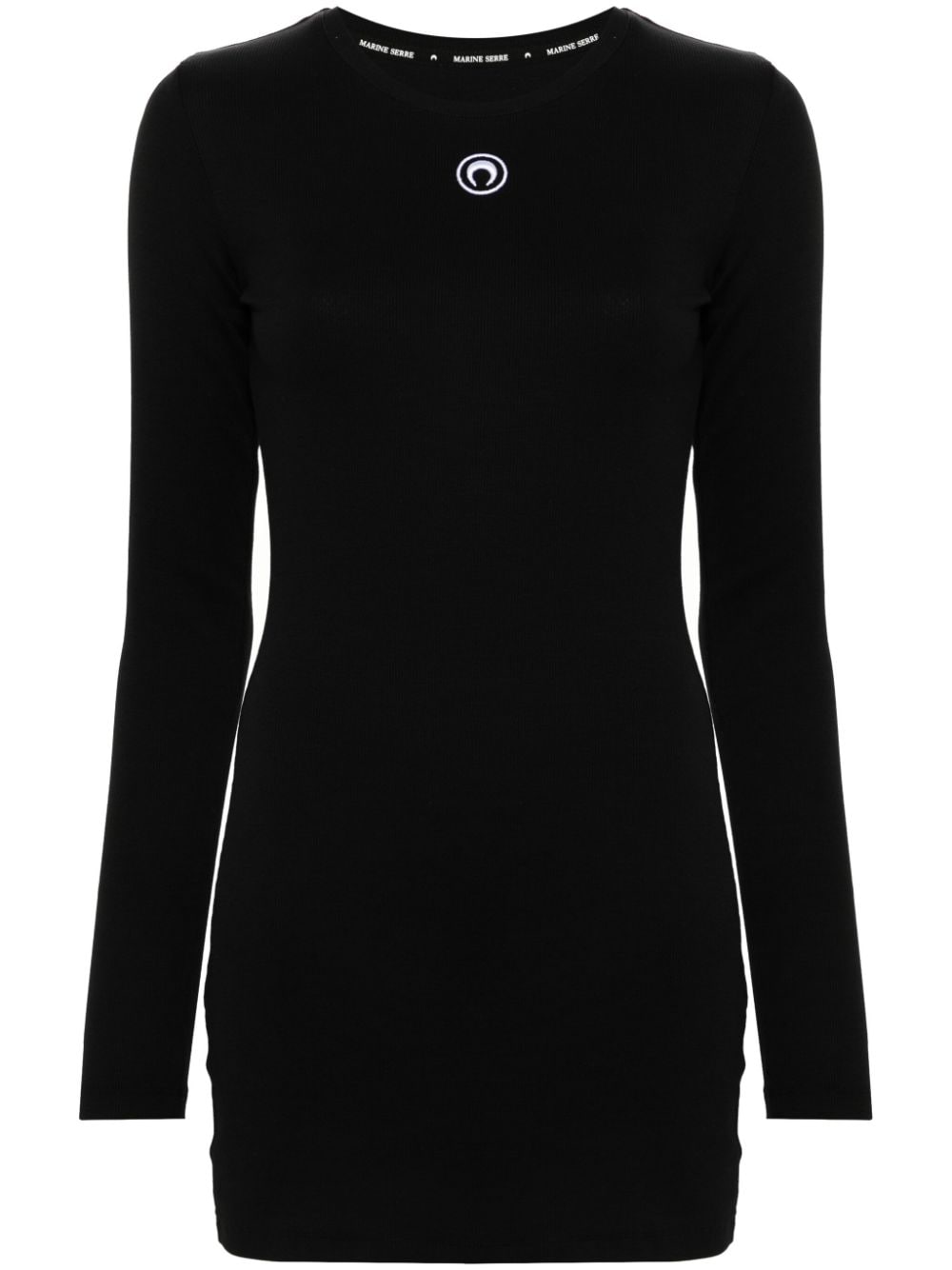 MARINE SERRE Moon Cotton Mini Dress Black