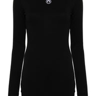 MARINE SERRE Moon Cotton Mini Dress Black