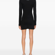 MARINE SERRE Moon Cotton Mini Dress Black