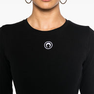 MARINE SERRE Moon Cotton Mini Dress Black