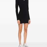 MARINE SERRE Moon Cotton Mini Dress Black