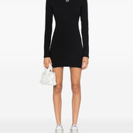 MARINE SERRE Moon Cotton Mini Dress Black