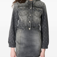 MARINE SERRE Moon Denim Jacket Grey