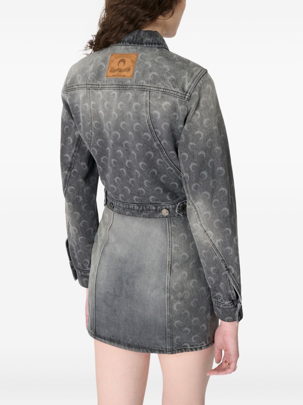 MARINE SERRE Moon Denim Jacket Grey