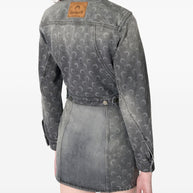 MARINE SERRE Moon Denim Jacket Grey