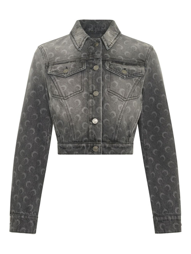 MARINE SERRE Moon Denim Jacket Grey