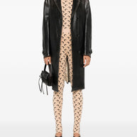 MARINE SERRE Moon Stirrup Leggings Beige