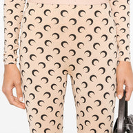 MARINE SERRE Moon Stirrup Leggings Beige