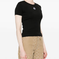 MARINE SERRE Moon Cotton T-shirt Black
