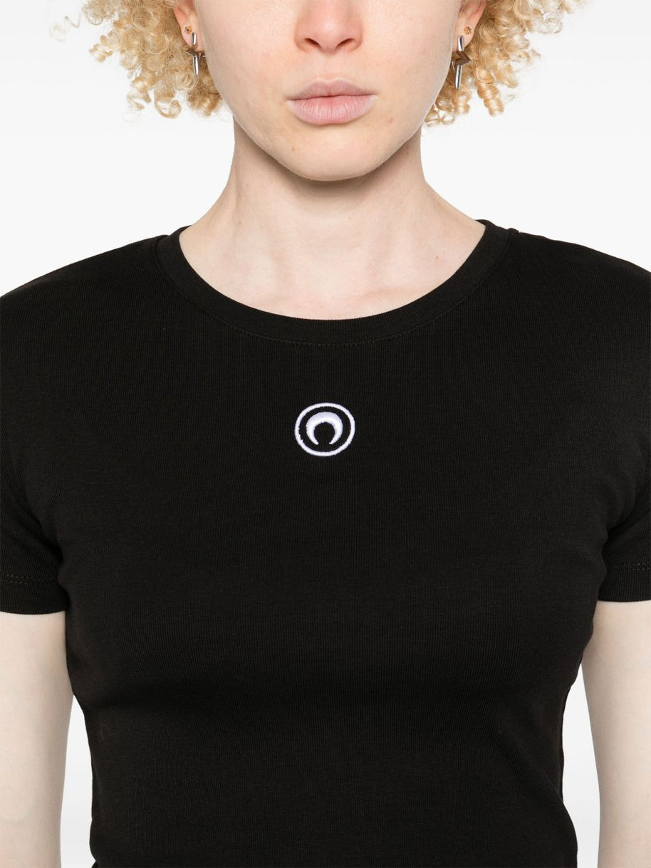 MARINE SERRE Moon Cotton T-shirt Black