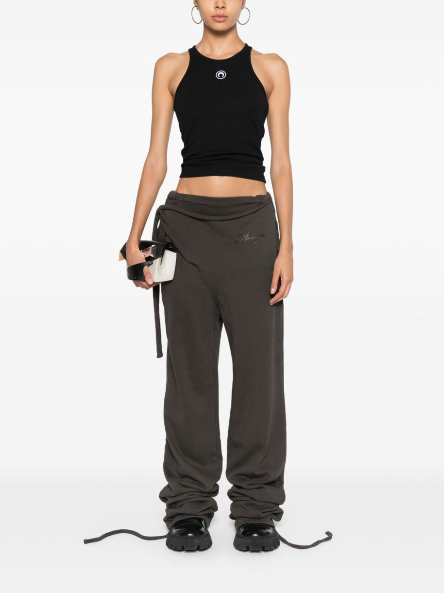 MARINE SERRE Moon Cotton Tank Top Black