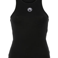 MARINE SERRE Moon Cotton Tank Top Black