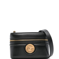 Chloé Horse Medal Leather Vanity Case Black