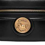 Chloé Horse Medal Leather Vanity Case Black