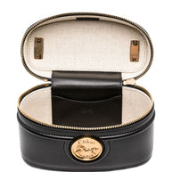 Chloé Horse Medal Leather Vanity Case Black