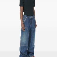 Maison Margiela Wide-leg Denim Jeans Blue