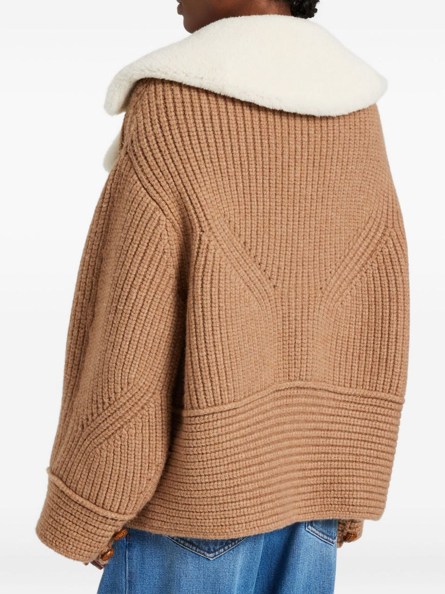 Ermanno Scervino Shearling Jacket Beige