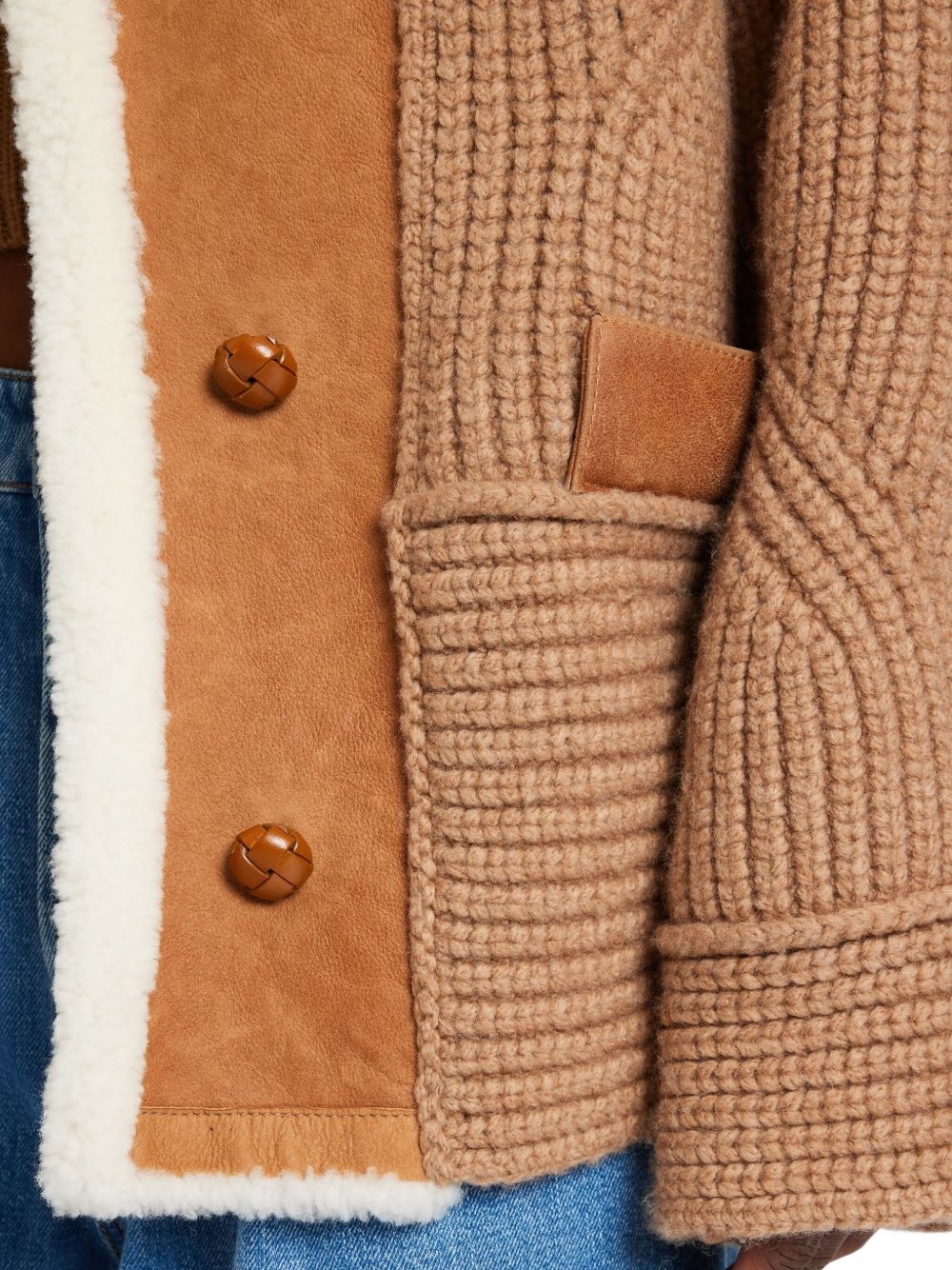 Ermanno Scervino Shearling Jacket Beige