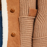 Ermanno Scervino Shearling Jacket Beige