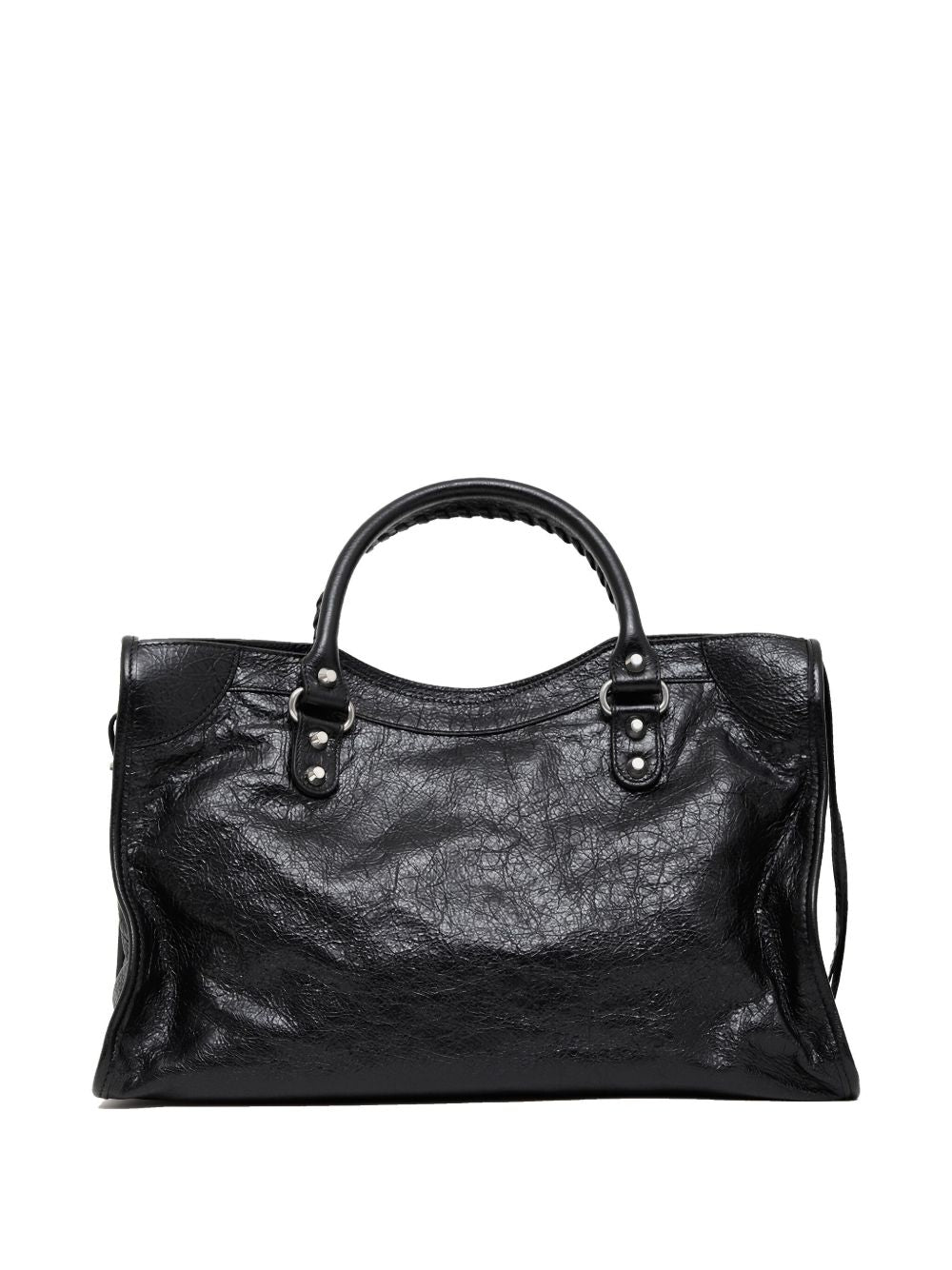 Balenciaga City Medium Leather Handbag Black