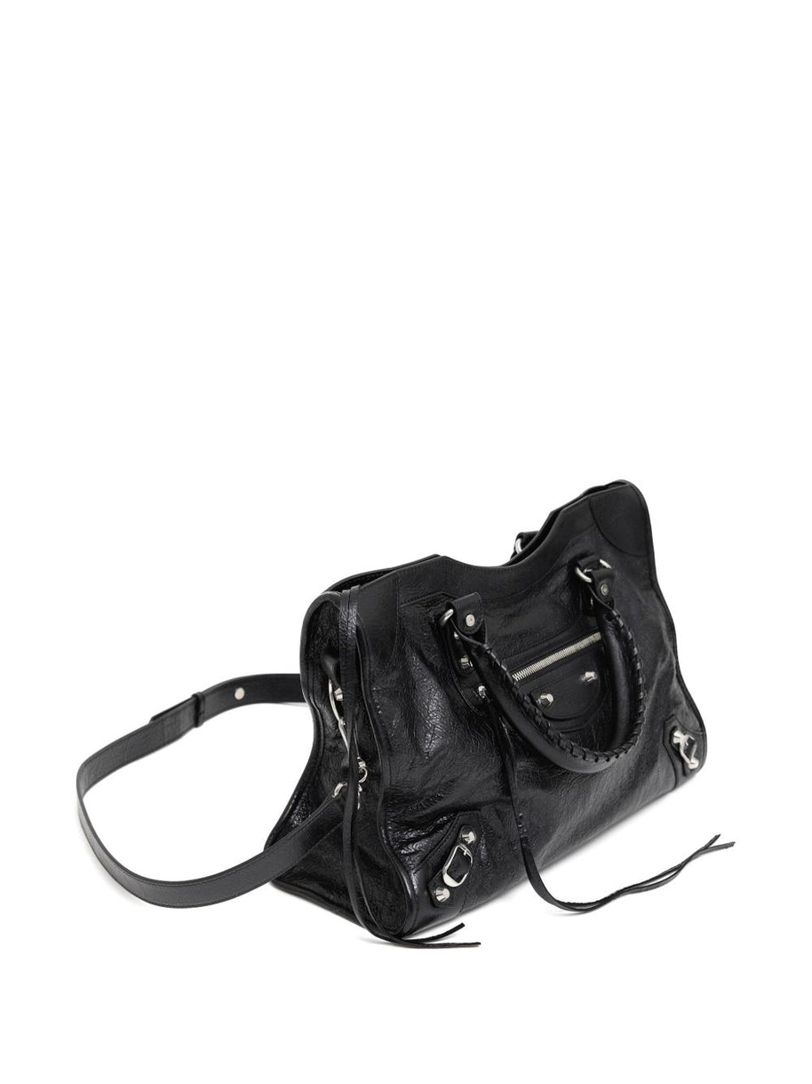 Balenciaga City Medium Leather Handbag Black