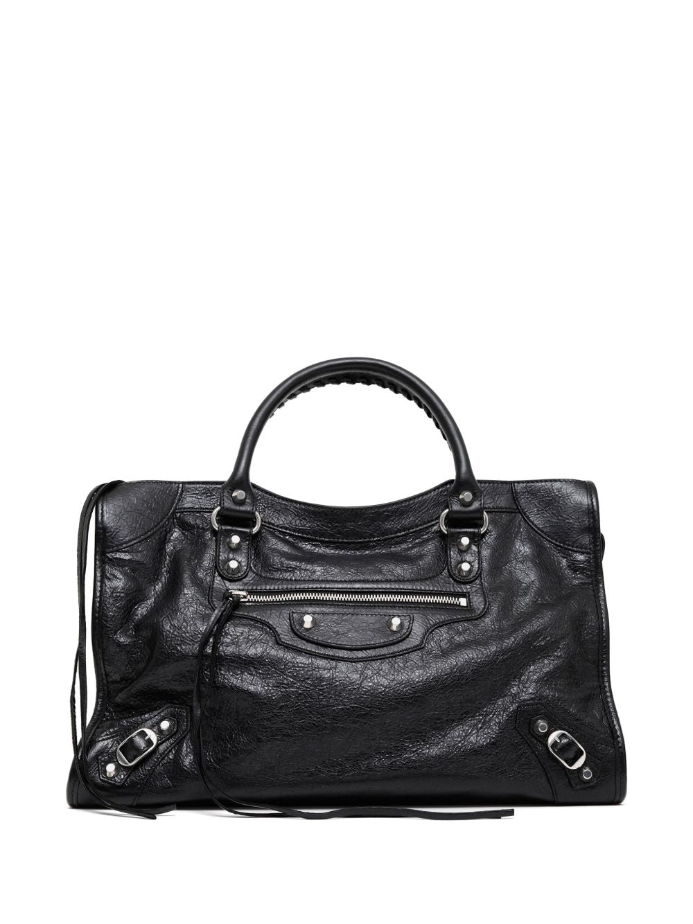Balenciaga City Medium Leather Handbag Black