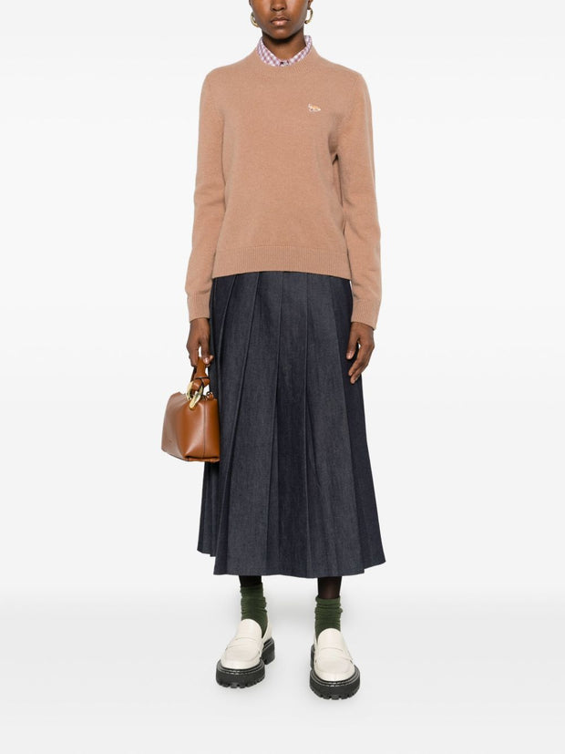 Maison Kitsuné MAISON KITSUNE' Baby Fox Wool Jumper Camel