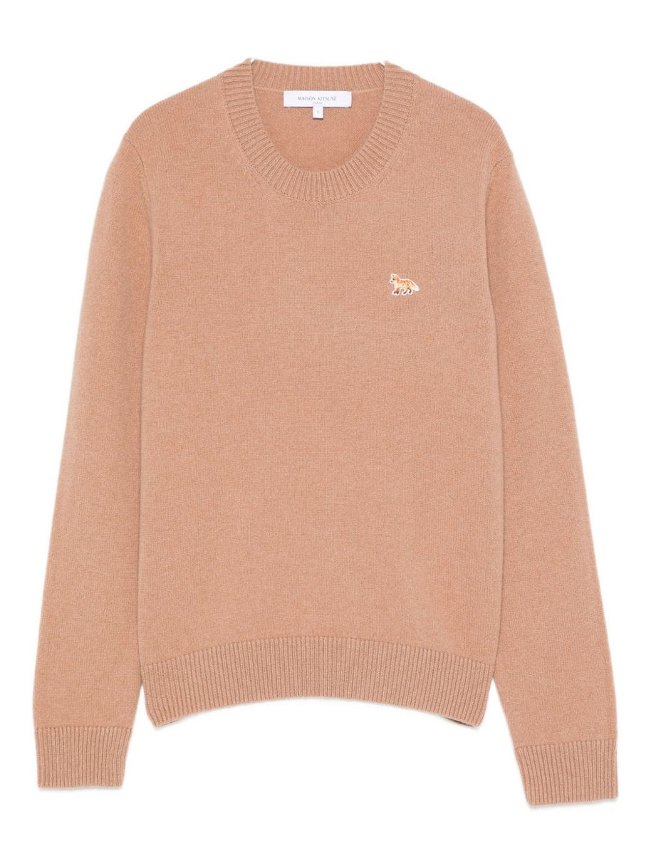 Maison Kitsuné MAISON KITSUNE' Baby Fox Wool Jumper Camel