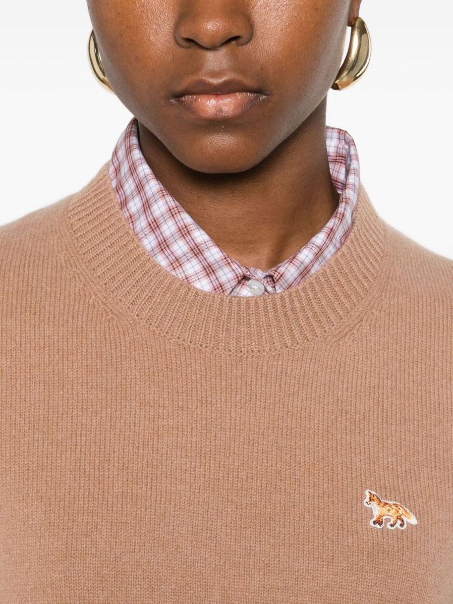Maison Kitsuné MAISON KITSUNE' Baby Fox Wool Jumper Camel