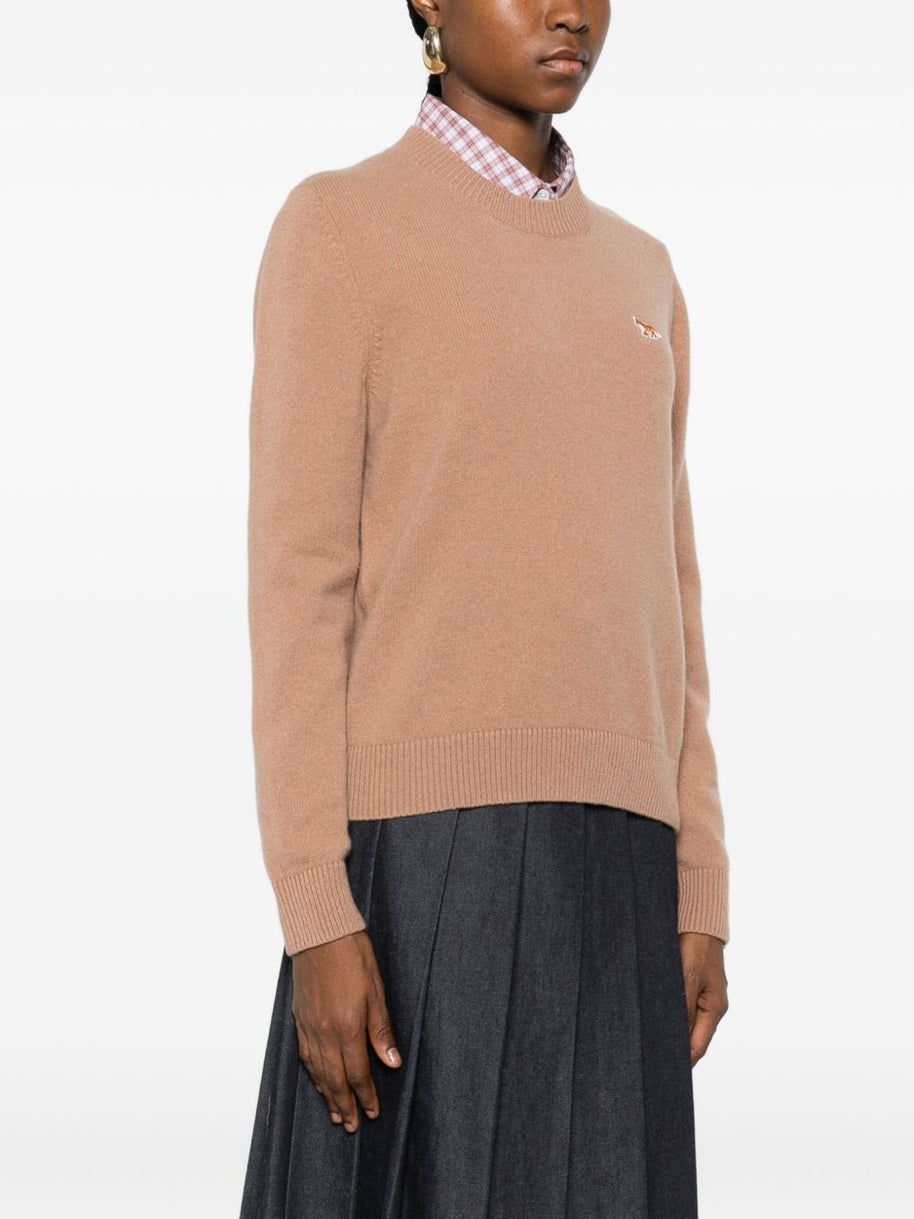 Maison Kitsuné MAISON KITSUNE' Baby Fox Wool Jumper Camel