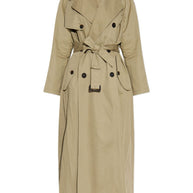 Balenciaga Double-breasted Trench Coat Beige