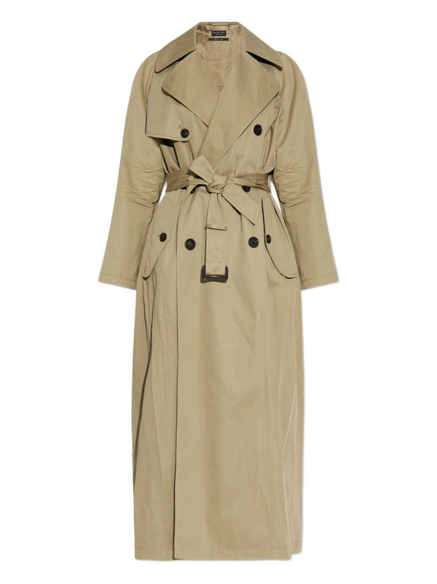 Balenciaga Double-breasted Trench Coat Beige