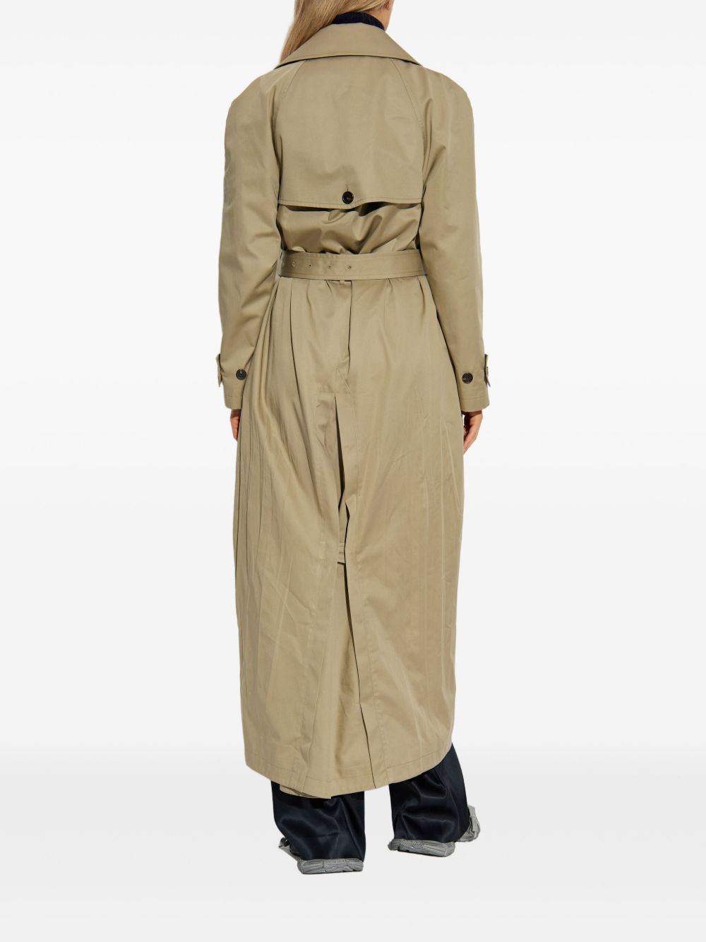 Balenciaga Double-breasted Trench Coat Beige