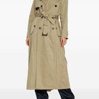 Balenciaga Double-breasted Trench Coat Beige