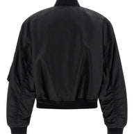 Balenciaga Nylon Bomber Jacket Black