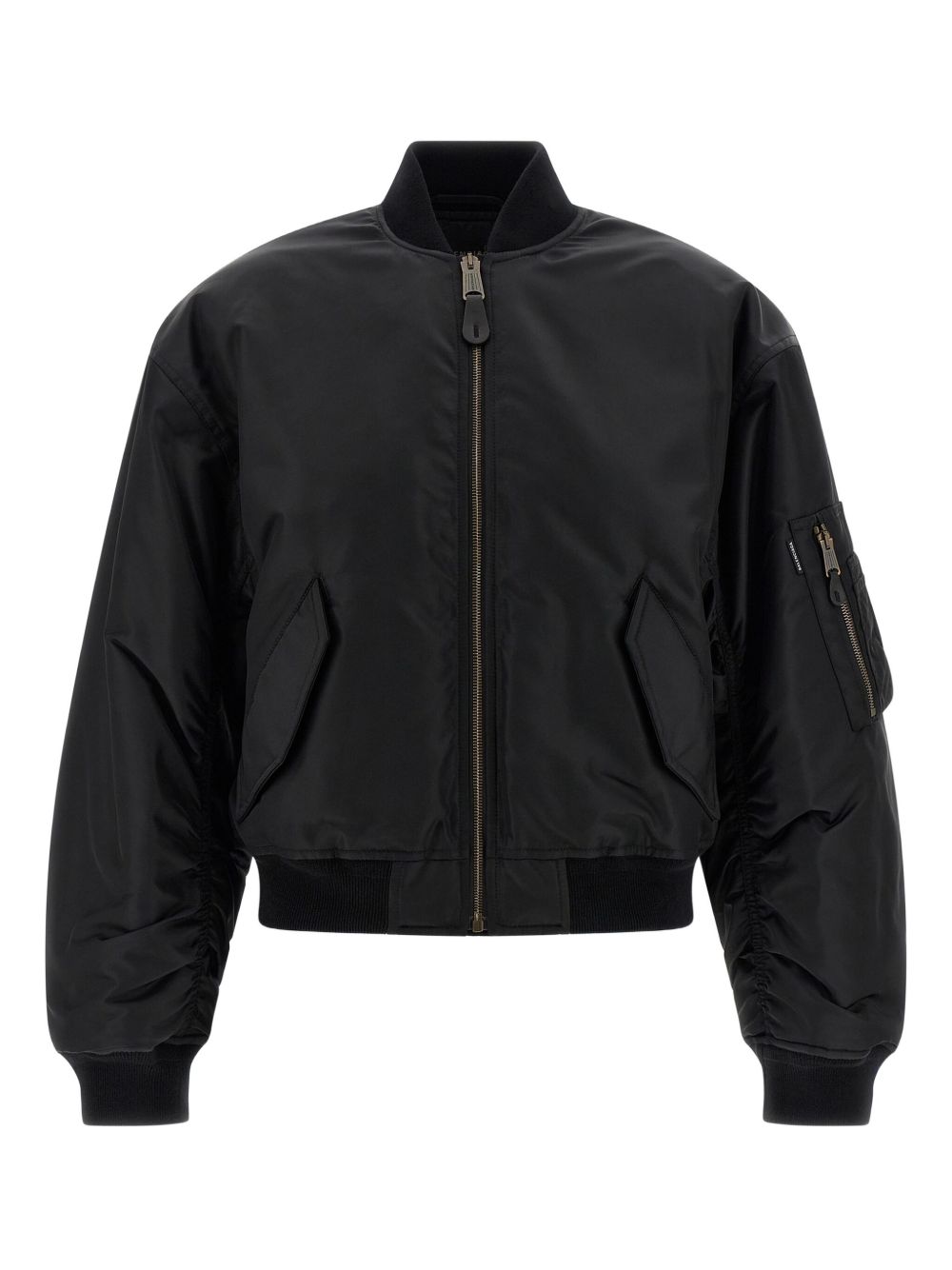 Balenciaga Nylon Bomber Jacket Black