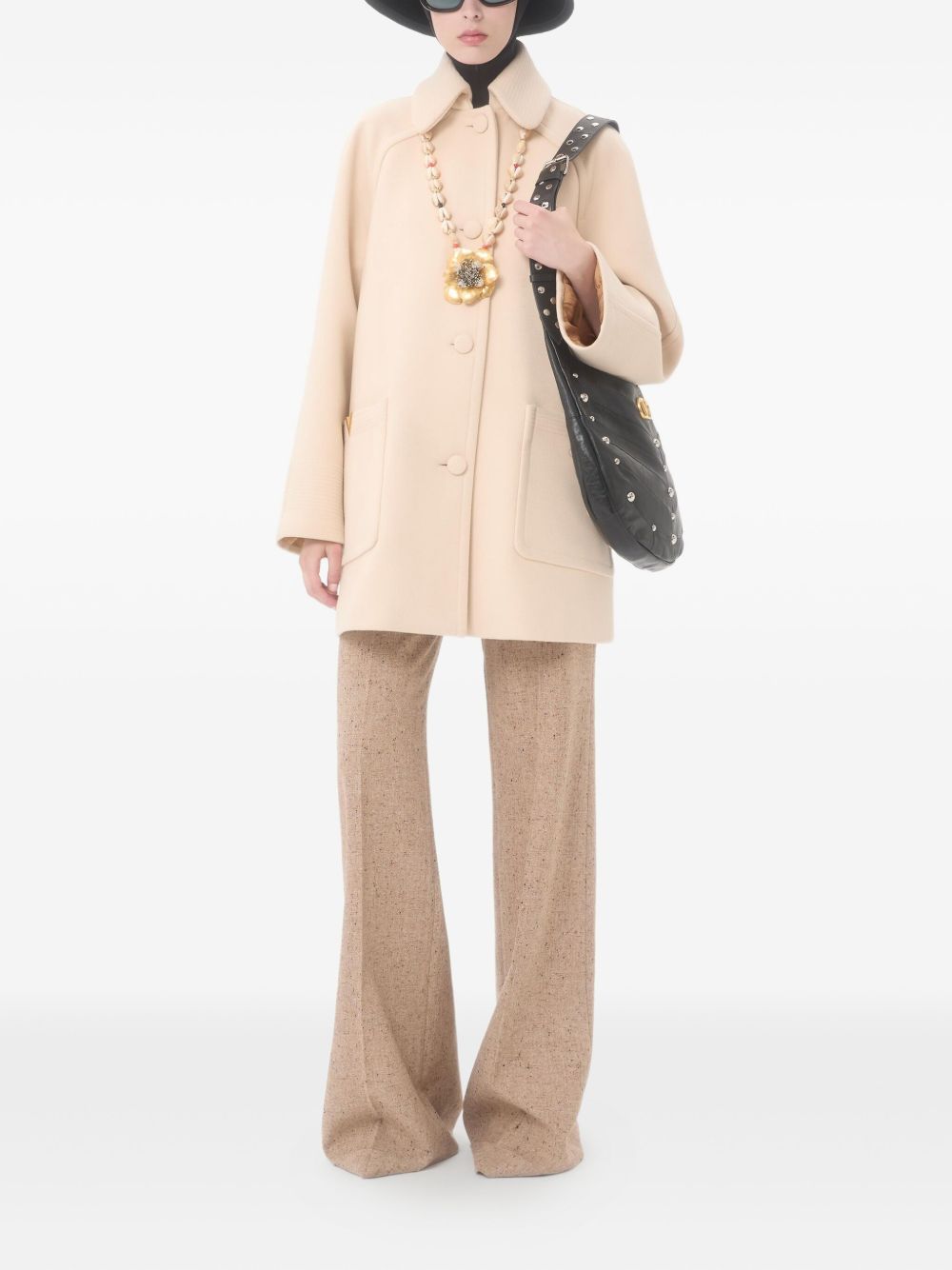 Valentino Wool Coat Beige