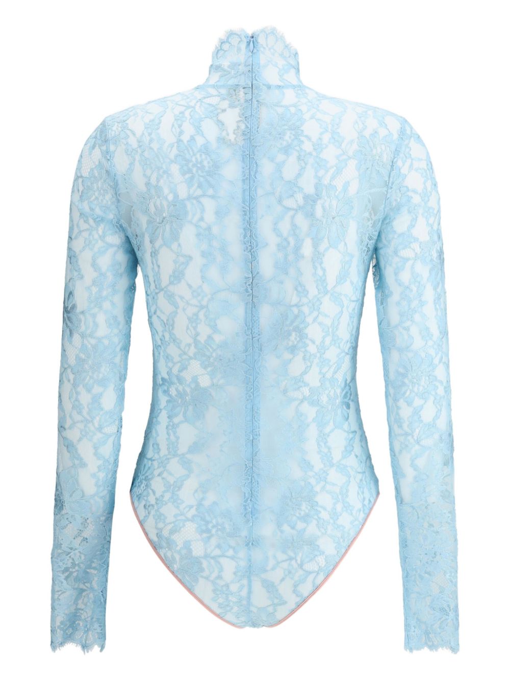 Valentino Floral Lace Bodysuit Blue