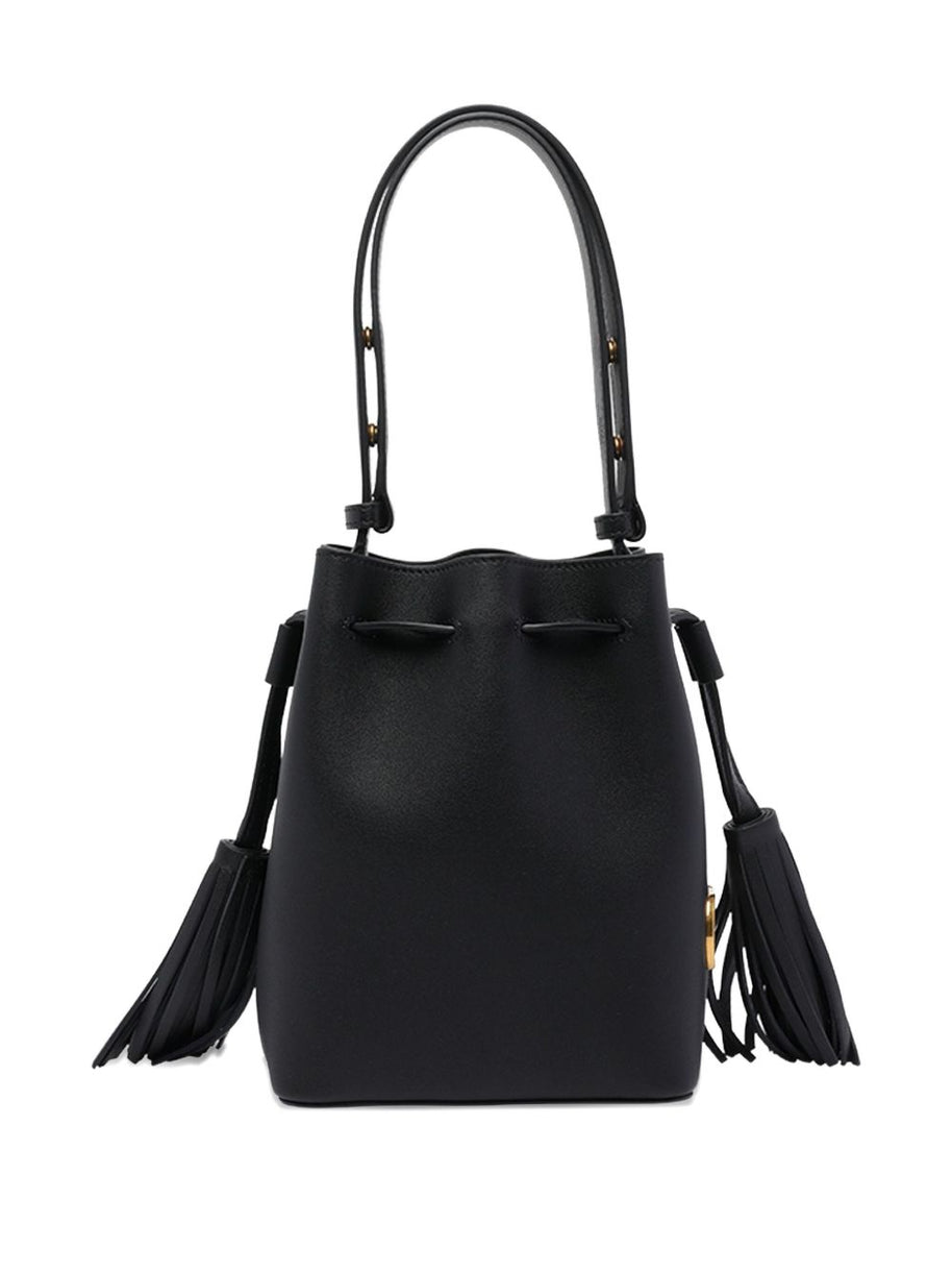 Valentino Garavani Leather Bucket Bag Black
