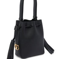 Valentino Garavani Leather Bucket Bag Black