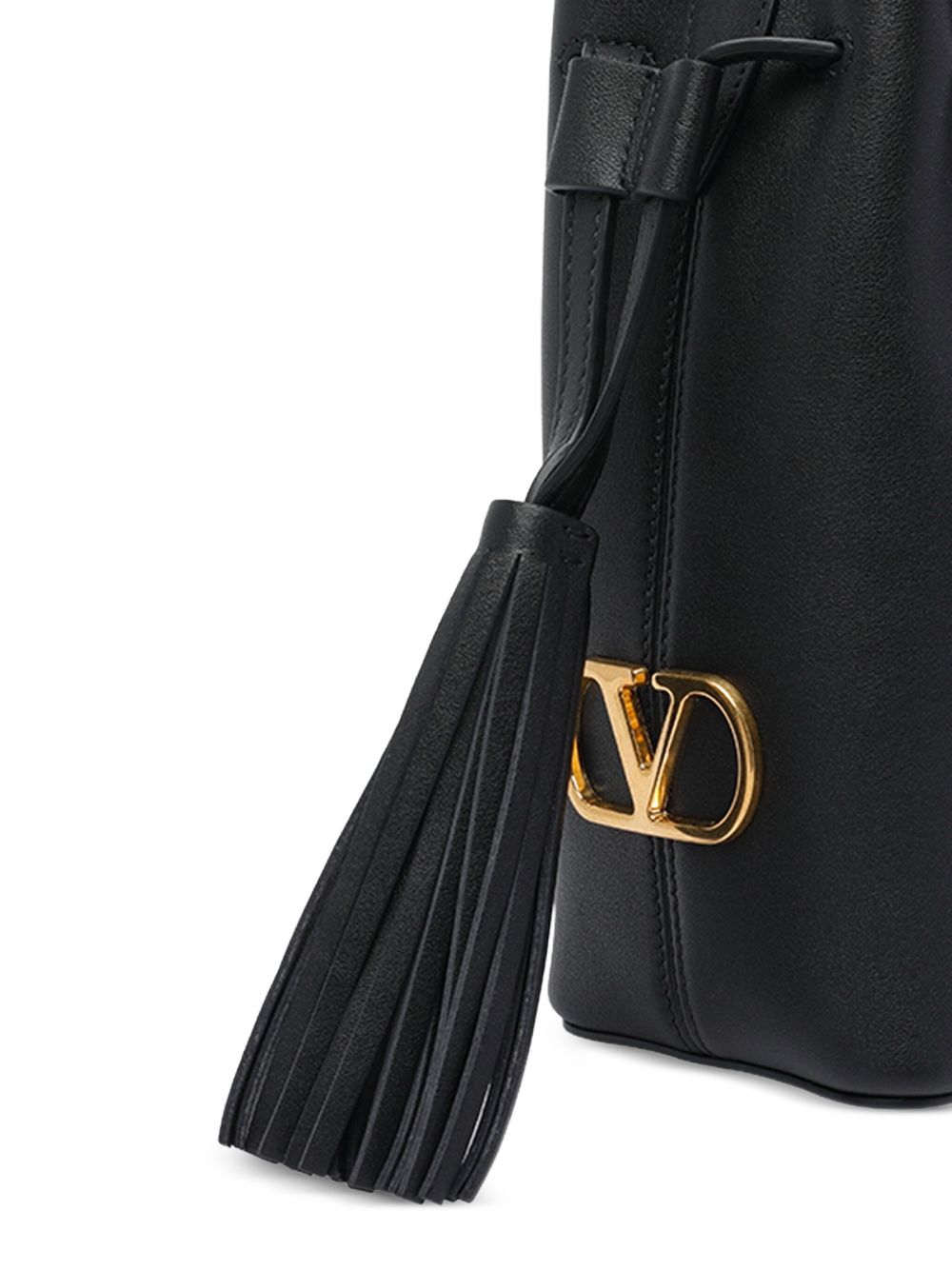 Valentino Garavani Leather Bucket Bag Black