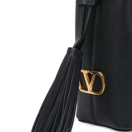 Valentino Garavani Leather Bucket Bag Black