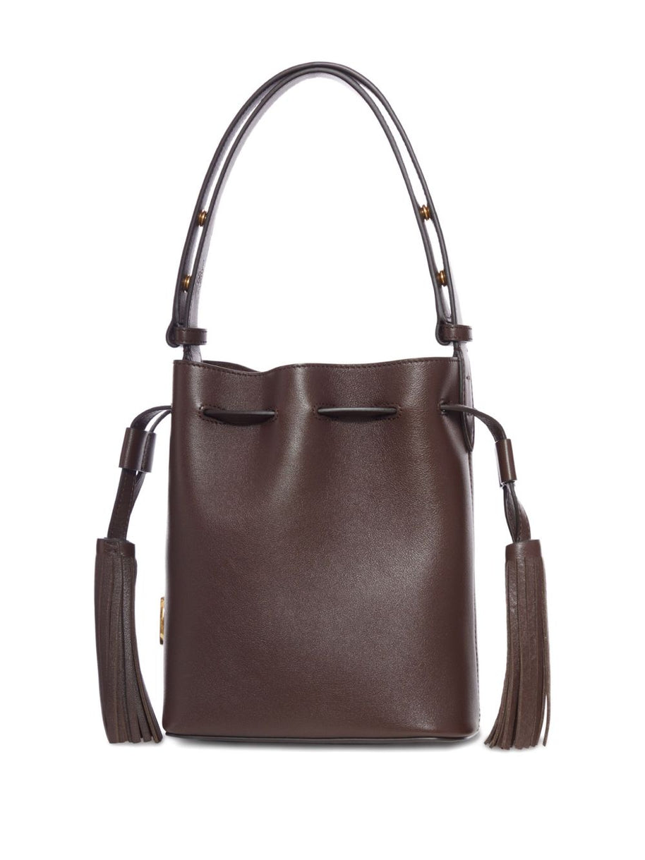 Valentino Garavani Leather Bucket Bag Brown