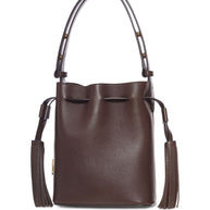 Valentino Garavani Leather Bucket Bag Brown