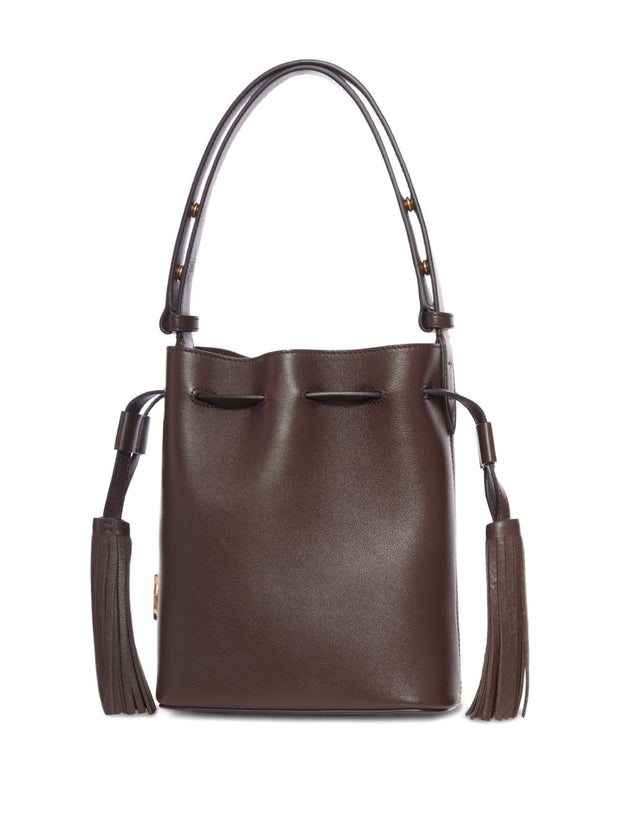 Valentino Garavani Leather Bucket Bag Brown
