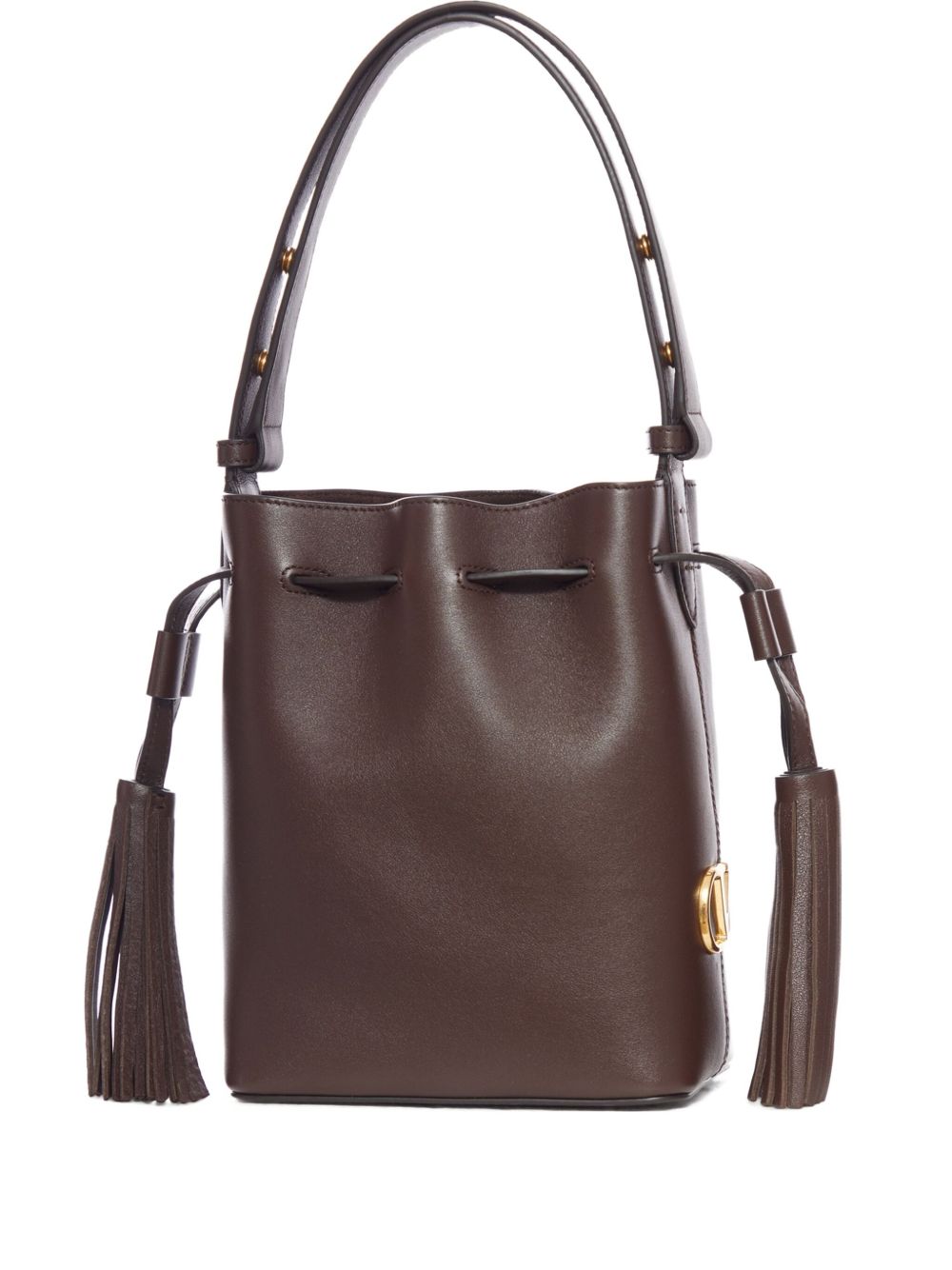 Valentino Garavani Leather Bucket Bag Brown